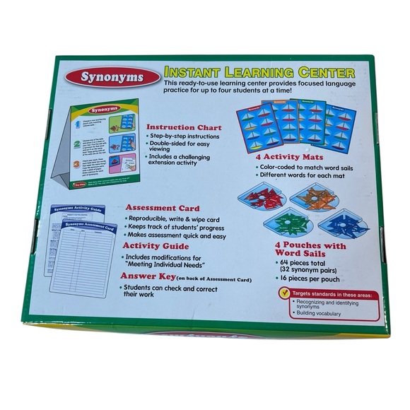 Lakeshore Instant Learning Center Antonyms Synonyms & Simple Sentence Match-Ups - Picture 5 of 6